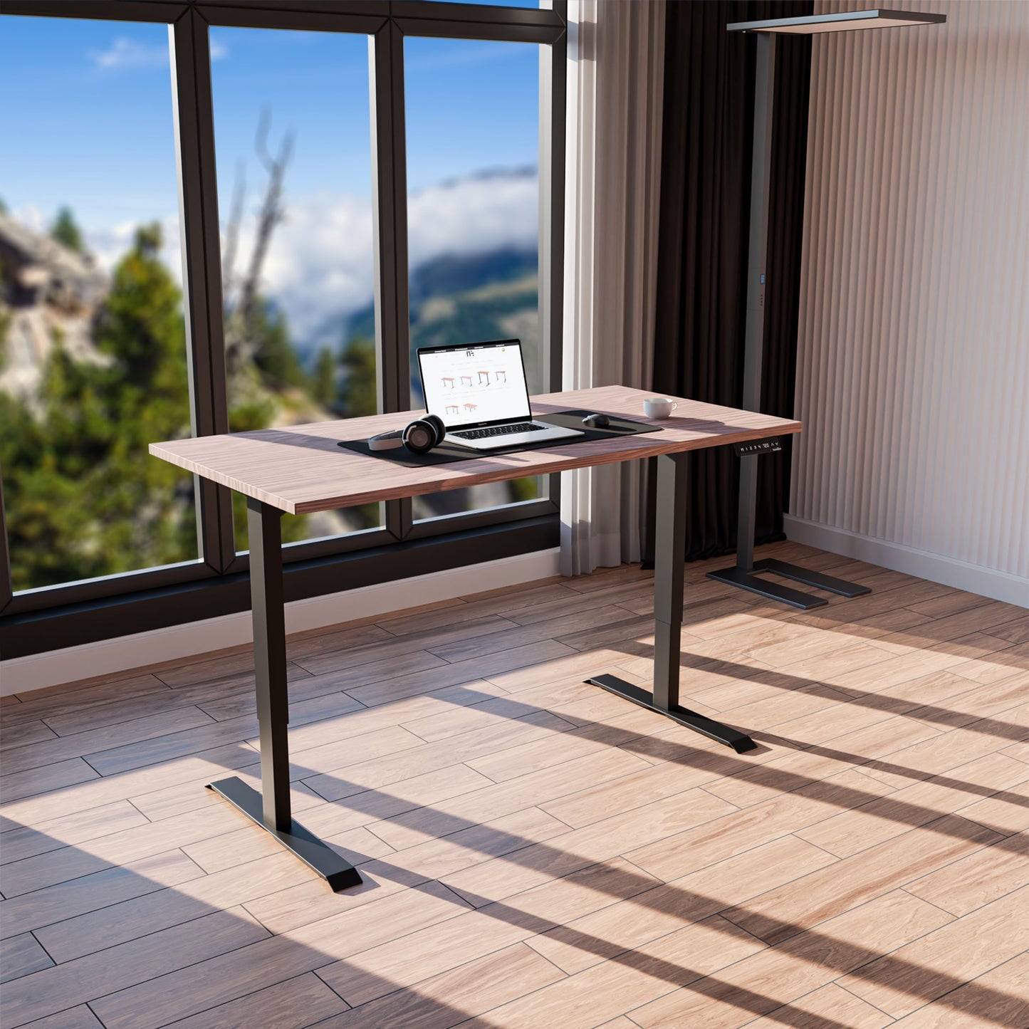 Standable Desk 200x90 cm, Elektrisch höhenverstellbar (70-120 cm), 4 Speicherstufen, Ergonomisch