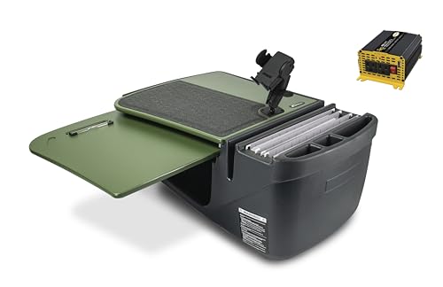 AutoExec GripMaster KFZ-Schreibtisch, Armeegrün, 400W Wechselrichter & Telefonhalterung