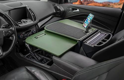 AutoExec GripMaster KFZ-Schreibtisch, Armeegrün, 400W Wechselrichter & Telefonhalterung