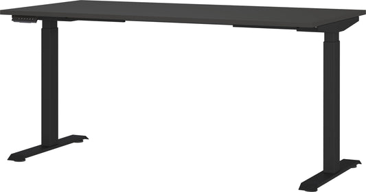 Germania 7908-547 Schreibtisch in Graphit, Elektrisch höhenverstellbar, 160 x 120 x 80 cm