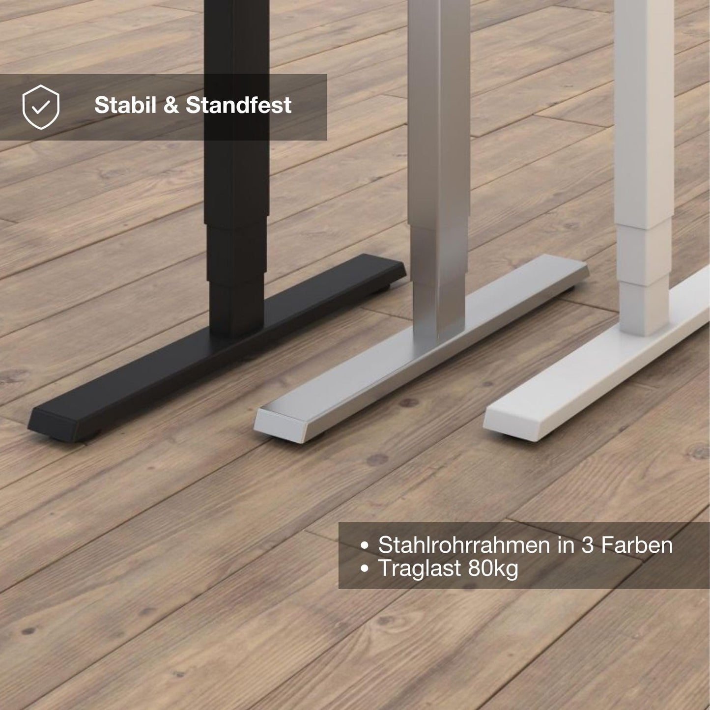 ASSMANN Y-Line Curved 180x80 cm, Elektrisch höhenverstellbar, Eiche Natura, Memoryfunktion