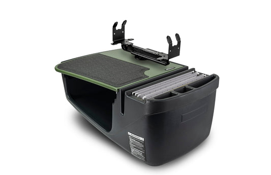 AutoExec Efficiency GripMaster KFZ-Schreibtisch, Armeegrün, mit Druckerständer für mobiles Büro