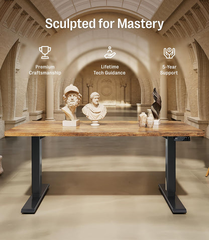 MAIDeSITe S2 Pro 140x70 cm, Elektrisch höhenverstellbar, Dualmotor (160kg Last), Kollisionsschutz